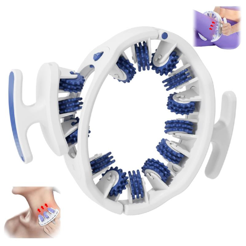 3-In-1 360 Multi-Function Lymphatic Drainage Massage Roller - Adjustable Full-Body Massager with Dual Detachable Handles for Cellulite Reduction Pain Relief & Recovery Fasciitis