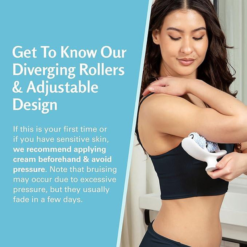 3-In-1 360 Multi-Function Lymphatic Drainage Massage Roller - Adjustable Full-Body Massager with Dual Detachable Handles for Cellulite Reduction Pain Relief & Recovery Fasciitis
