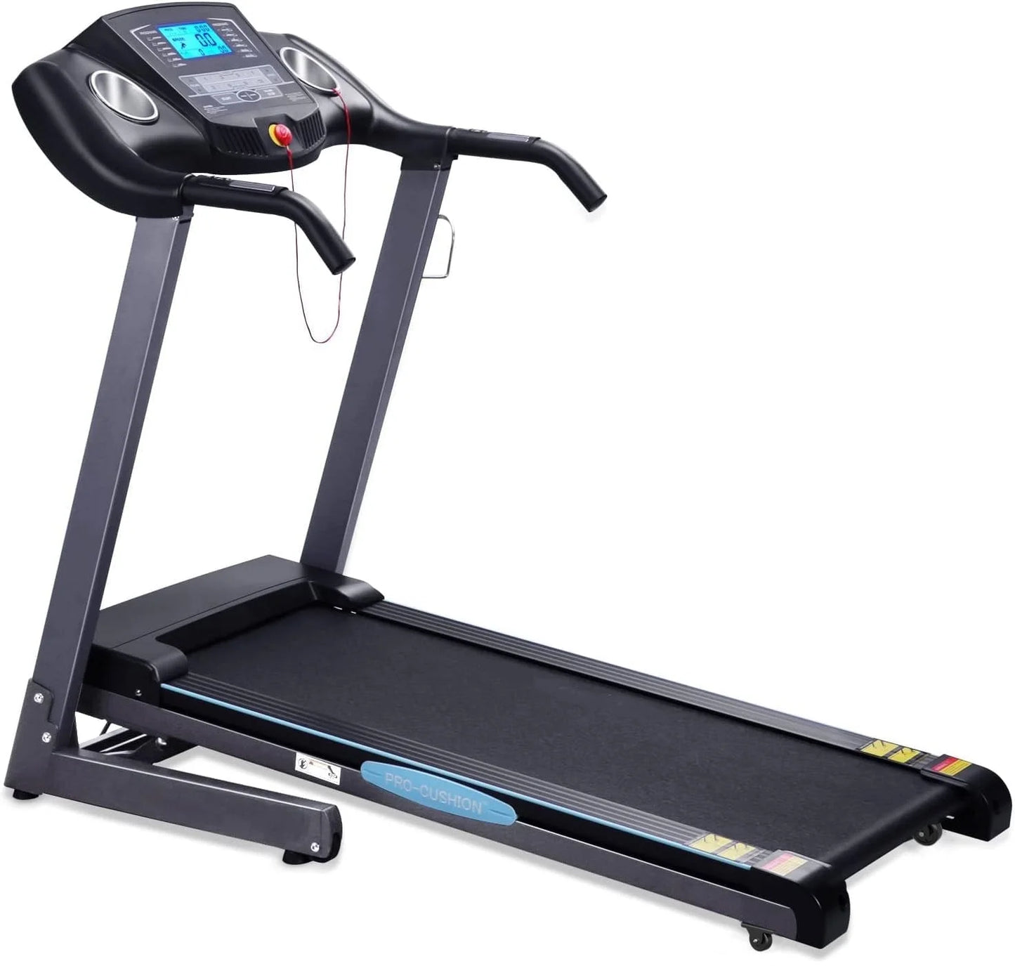 Folding Treadmill with Auto Incline – 2.5HP, 12% Max Incline, 15 Preset Programs, 8.5 MPH Speed – Compact Home Gym Cardio Machine