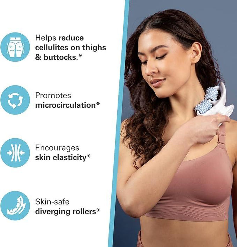 3-In-1 360 Multi-Function Lymphatic Drainage Massage Roller - Adjustable Full-Body Massager with Dual Detachable Handles for Cellulite Reduction Pain Relief & Recovery Fasciitis