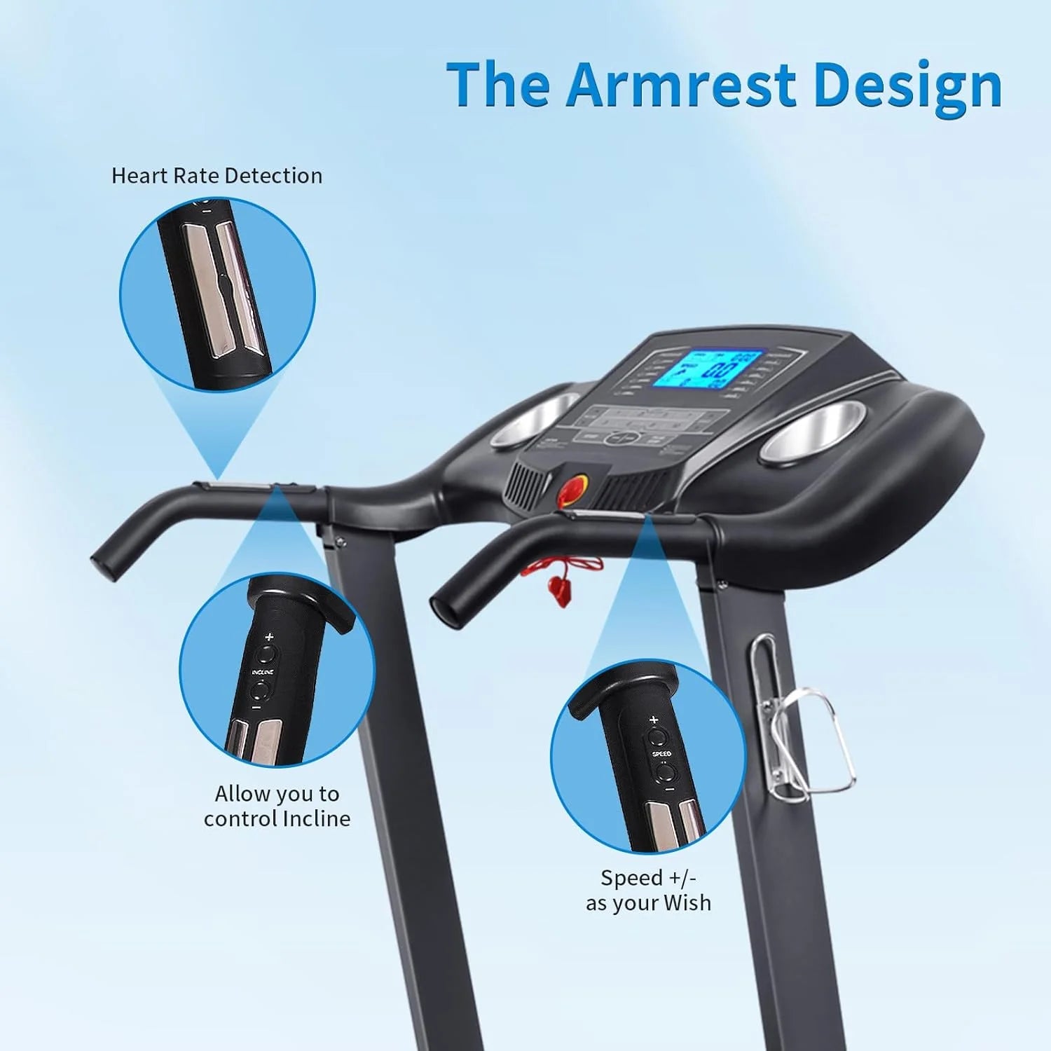 Folding Treadmill with Auto Incline – 2.5HP, 12% Max Incline, 15 Preset Programs, 8.5 MPH Speed – Compact Home Gym Cardio Machine