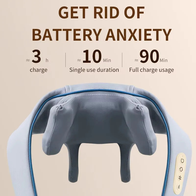 Electric Shiatsu Neck and Shoulder Massager Pillow